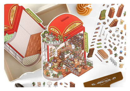 Creative Design Outdoor Scene Sticker for Student Cute Cartoon DIY Decor Landscaping Sticker Scrapbook Journal Student Sticker