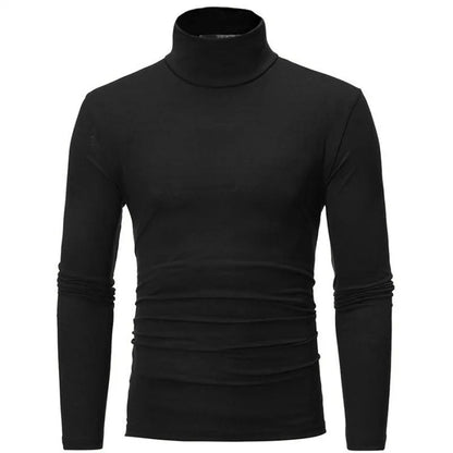 Thermal Underwear Tops Men Spring Clothes Thermal Shirt Autumn Men's Winter Tights High Neck Thin Slim Fit Long Sleeve T-shirt