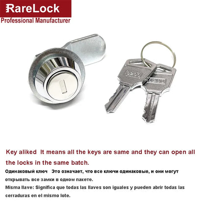 Round Cabinet Cam Lock Waterproof for Home Drawer Strorage-box GYM Locker Hardware Rarelock MMS500 G