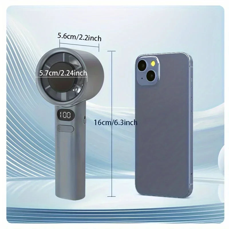 Handheld Small Fan 120 High-speed Desktop Fan Adjustable Portable Outdoor Handheld USB Rechargeable Mini Handheld Electric Fans