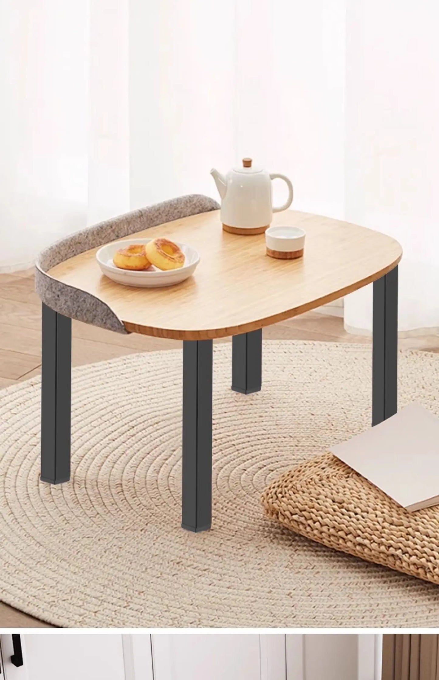 Foldable Table Leg Supports Thickened Sturdy Bases Anti-Slip Wear-Resistant Silent Foot Pads Heavy-Duty Aluminum Alloy  Design