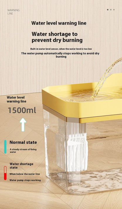 Cat Water Fountain Cat automatic water dispenser filters circulating flowing water intelligent pet automatic water dispenser