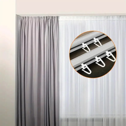 50/100pcs Curtain Track Mute Slider Plastic Curtain Hook Room Shower Curtain Hanging Hook Curtain Replacement Parts