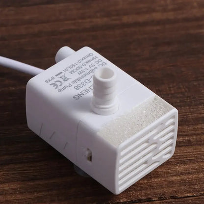 Ultra-quiet Pet Water Dispenser Pump LED Light 5V Mini Submersible Pump Large Flow Detachable Water Fountain Pump Replacement