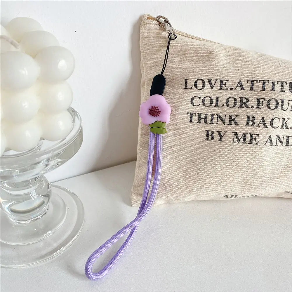 Strap Phone Charms Keys Short Rope Hanging Rope Flowers Phone Strap Phone Hanging Rope Mobile Phone Lanyard Wrist Hand Lanyard