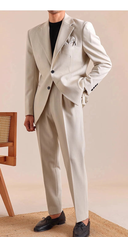 Designer Suit Two Piece Wedding Party Suit Groom Banquet Men Suit Italian Vintage Single Breasted Slim Fit Costume Homme Mariage