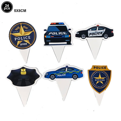 Police Party Birthday Decorations Tableware Police Party Plates Napkins Party Supplies Police Officer Theme Birthday Party Decor