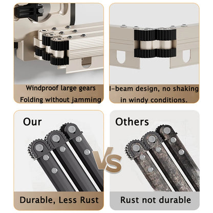 Retractable Clothes Hanger Wall Mounted No Punching Laundry Drying Rack Foldable Drying Racks Space Saving For Bathroom Balcony