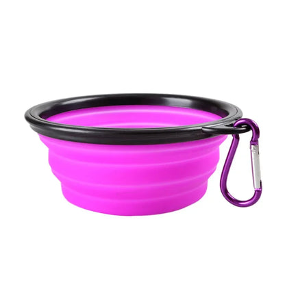 Foldable Portable Travel Feeding Bowls, Eco Friendly Silicone Pet Dog Cat Food and Water Feeder, Food Container Accessories