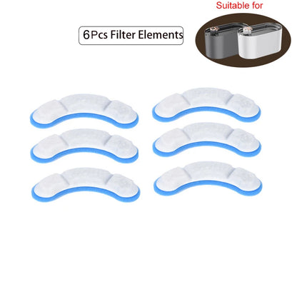 6/12pc Cat Water Fountain Replaced Filter Elements Activated Carbon Replacement Filters for Pet Fountain Feeders Accessories