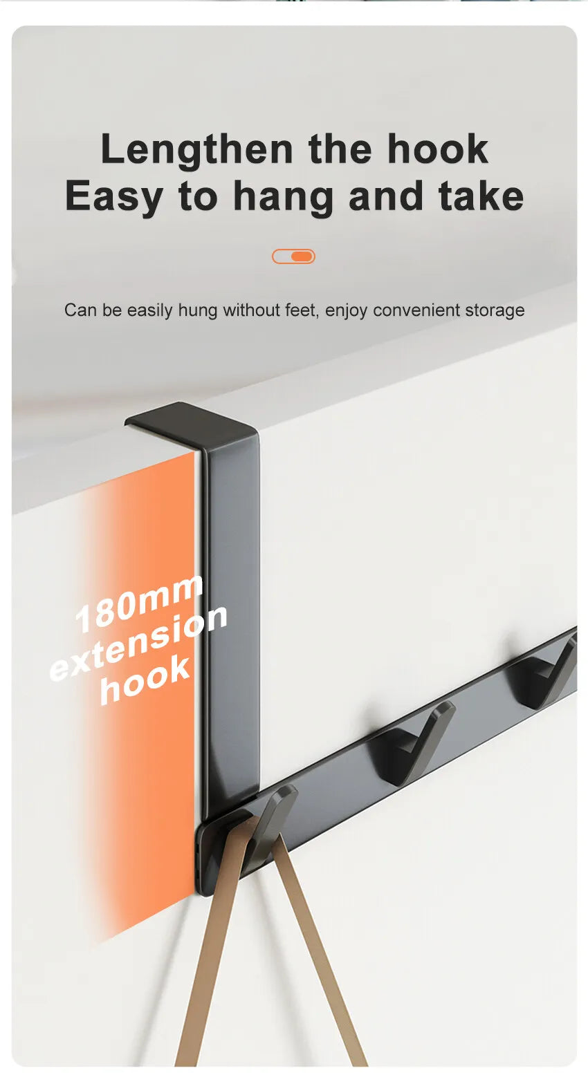 Hooks Over The Door Bathroom Organizer Rack Durable Hanging Row Hook Holder Clothes Coat Hat Towels Hanger Storage 5/6/7 Hooks