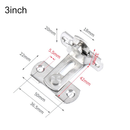 Door Latch Doors Lock 3Inch 90Degree Right Angle Door Latch Buckle Hasp Sliding Lock Barrel Bolt Hardware Safety Door Bolt