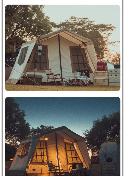 Multi Person Camping Cabin Outdoor Rain Proof Camping Luxury Villa Camp Large Tent