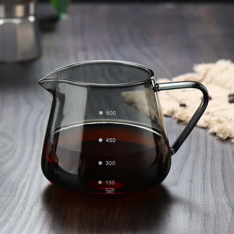 YOMDID 400/600ML Coffee Pot Glass Coffee Teapot Coffee Carafe Reusable Milk Juice Coffee Kettle Coffee Server Without Filter Cup