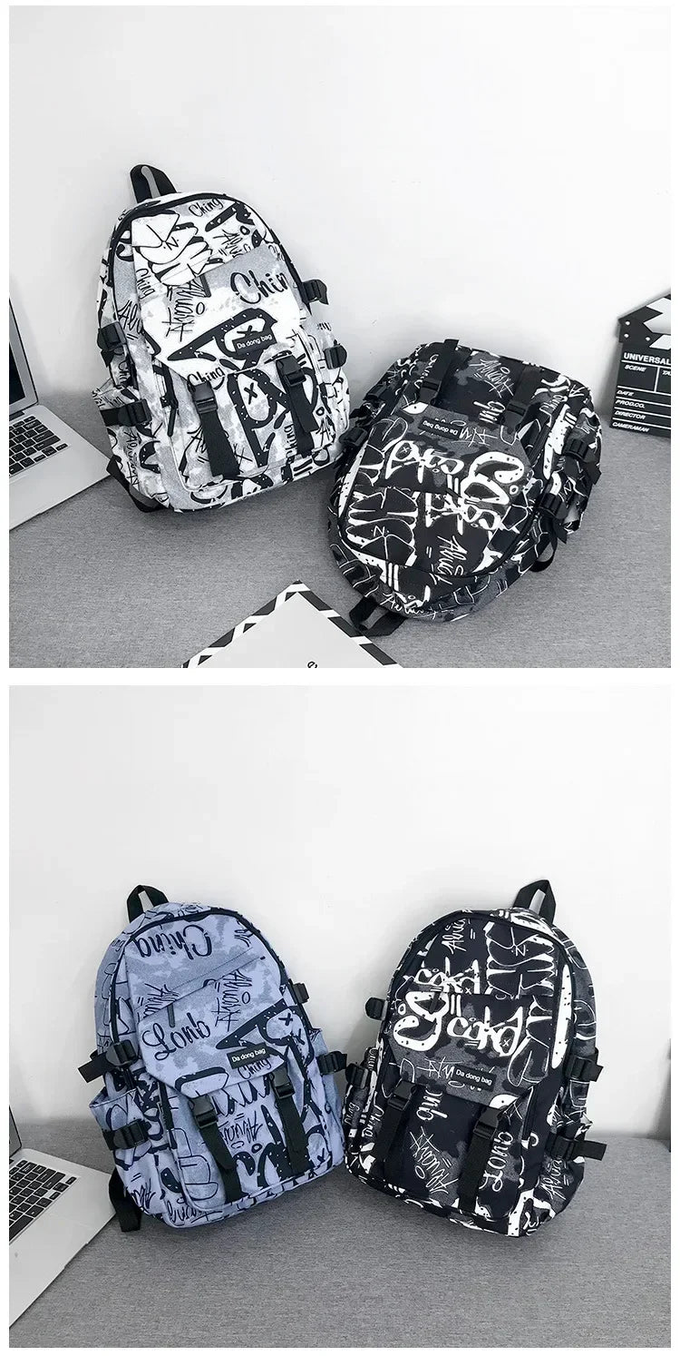 14 inches Large Capacity Leisure travel Backpack Male Cool Men's Casual College Student Schoolbag Males Junior Student