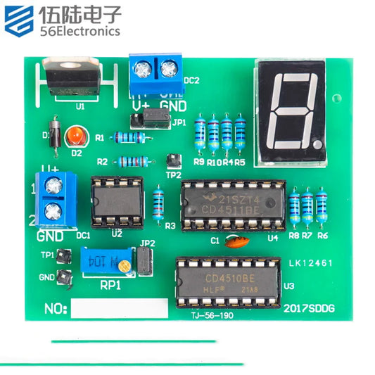 Electronic Electrician Counter Display Mounting Soldering Kit  Electronic Components Printed Circuit Board for Skills Practice