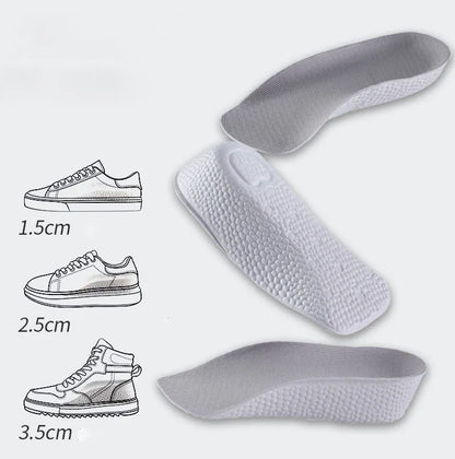 1 Pair Breathable Half Insole Heighten Heel Insert Sport Shoes Pad Cushion Unisex Height Increase Insoles Shoe Insoles 1.5-3.5cm