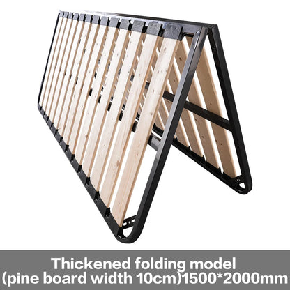 Folding Frame Bed Support Frame High Load-bearing Tatami Bed Frame 1.2m 1.5m 1.8m Optional Without Bed Head Solid Wood Bed Frame