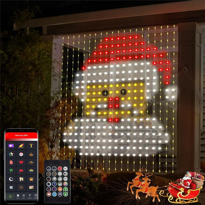 Smart Curtain Lights, 400 LED USB Curtain String Lights with App Remote Control,DIY for Backdrop Birthday Mother's day Gift