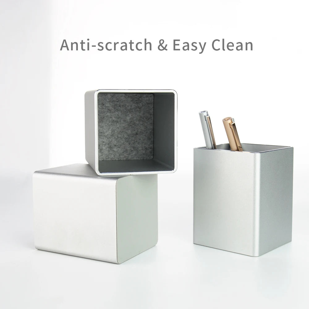 Metal Pen Pencil Holder Desk/Aluminum Supplies Organizer and Cup Storage Stationary Sturdy