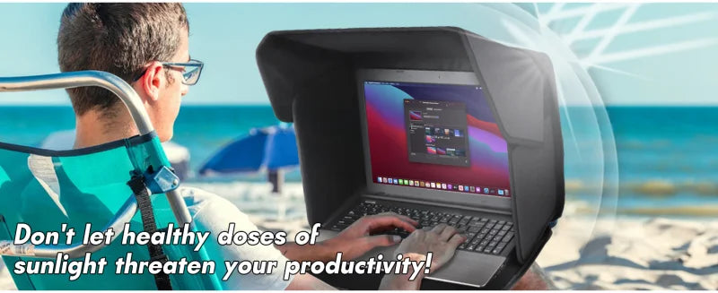 Portable Outdoor Laptop Sun Shade Universal Foldable Laptop Case Bag Hood Shading Tent Laptop Tablet Waterproof Dustproof Shield