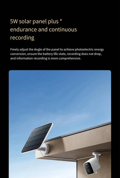 Xiaomi Mijia APP IP67 Waterproof 10000mah Battery Smart Outdoor IP Camera 2.5k HD  Wireless Security Infrared Night Vision Cam