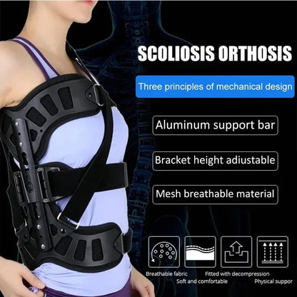 Fixed Spinal Brace Aluminium Alloy Breathable Fixed Spinal Straightener Brace for Children Adults Scoliosis Correcting Brace