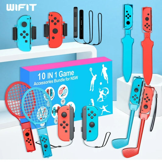 Switch sports motion sensing game accessory, suitable for Switch game sports series kit 10 in 1 sports game set/game gift