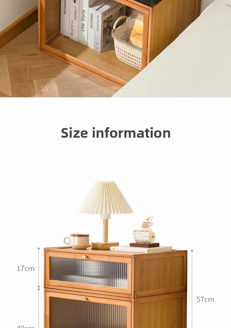 Solid wood bedside table locker small simple bedroom home 2025 new bedside shelf cabinet