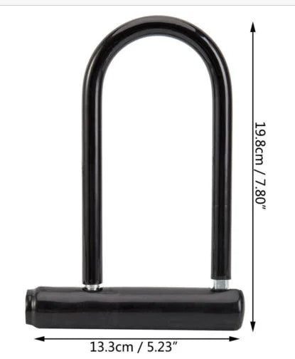 1/2 Set Bicycle U Lock Portables Mini Bike Wheel Lock With Key Anti-theft Safety Motorcycle Scooter Cycling Bicycle Accessories