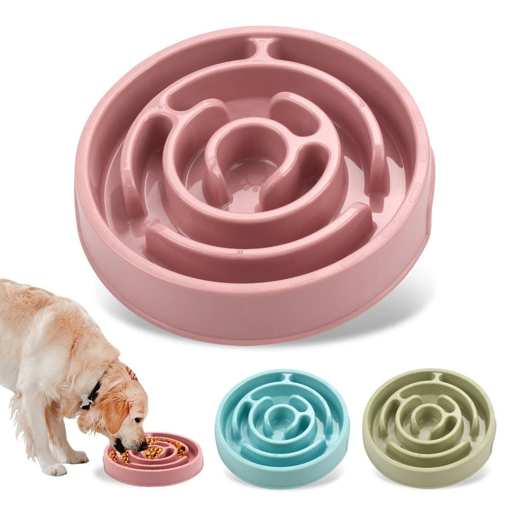 Pet Slow Feeder Dog Bowls Puzzle Dog Bowl with Anti-Slip Slow Feeder & Non-Slip Design Suitable for All Breed Dogs and Cat