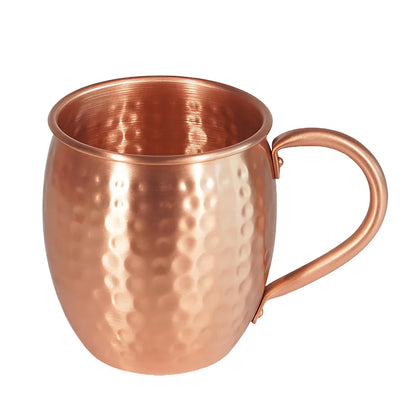 Pure Copper Moscow Mule Mug 350ml – Handcrafted Copper Cup for Cocktails, Mojitos, Whiskey, Beer – Classic Hammered Finish