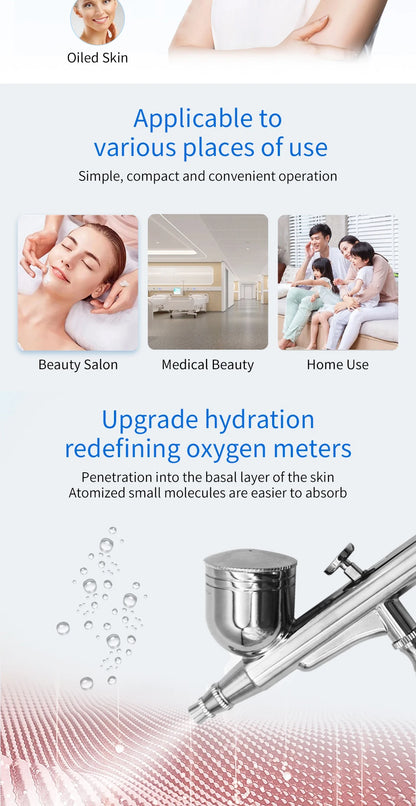 Portable Airbrush Skin Care Beauty Tool With Compressor Air Brush Nail Art Paint Facial Cleansing Rejuvenating Moisturizing