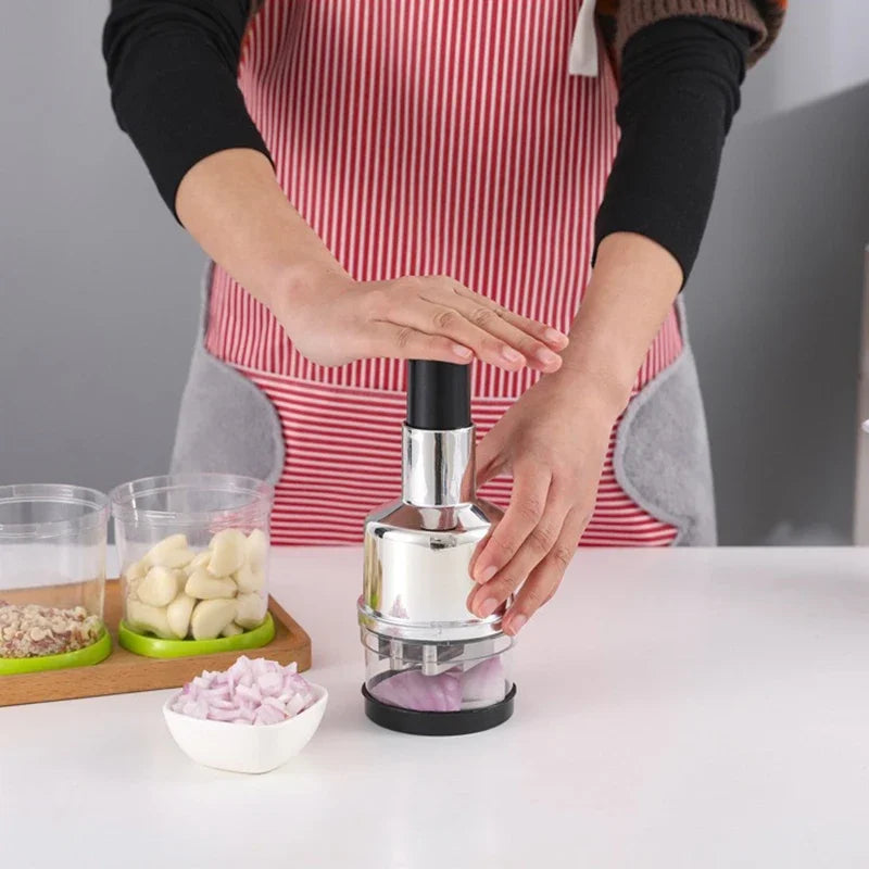Vegetable Meat Manual Chopper Garlic Presser Quick Chop Food Crusher Cutter Mincer Hand Press Kitchen Tool