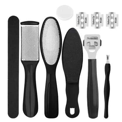 Foot Care Tool Pedicure Manicure Kit Set Stainless Steel Peeling Exfoliating Callus Dead Skin Remover Foot Scrubbing Brush