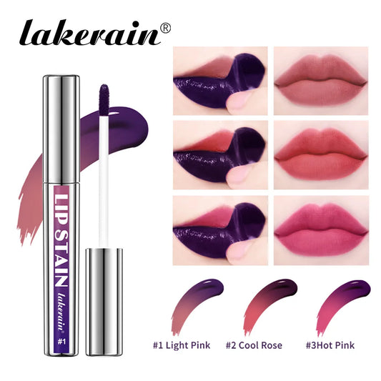 Soft Matte Peel Off Lip Stain Reveal Long Lasting Waterproof Cool Rose High Color Transfer Proof Non-stick Cup Natural Lip Stain