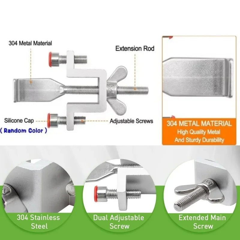 Portable Door Lock Travel Hotel Lock Dual Nut Adjustment Privacy Doors Lock Anti-Theft Door Stopper for Home Security Door Stop