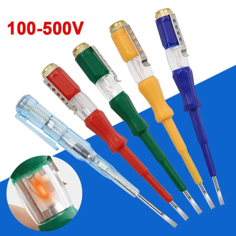 New Multipurpose Electric Tester Electric Tool Household 100-500V Circuit Test Pen Flat Screwdriver