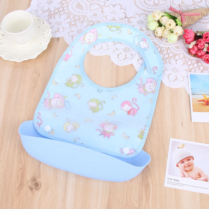 Baby Bib Imitation Silicone Waterproof Rice Pocket Food Eat Dinner Clothing Feeding After Meals Bavoir Tablier Слюнявчики