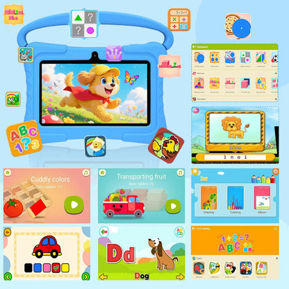 7-inch children's learning tablet parental control WIFI  dual cameras  high-definition screen anti drop  no Adapter