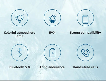 Mini Bluetooth Speaker Waterproof Bathroom Audio Wireless Shower Speakers RGB Light for Phone Soundbar Hand Free Car Loudspeaker