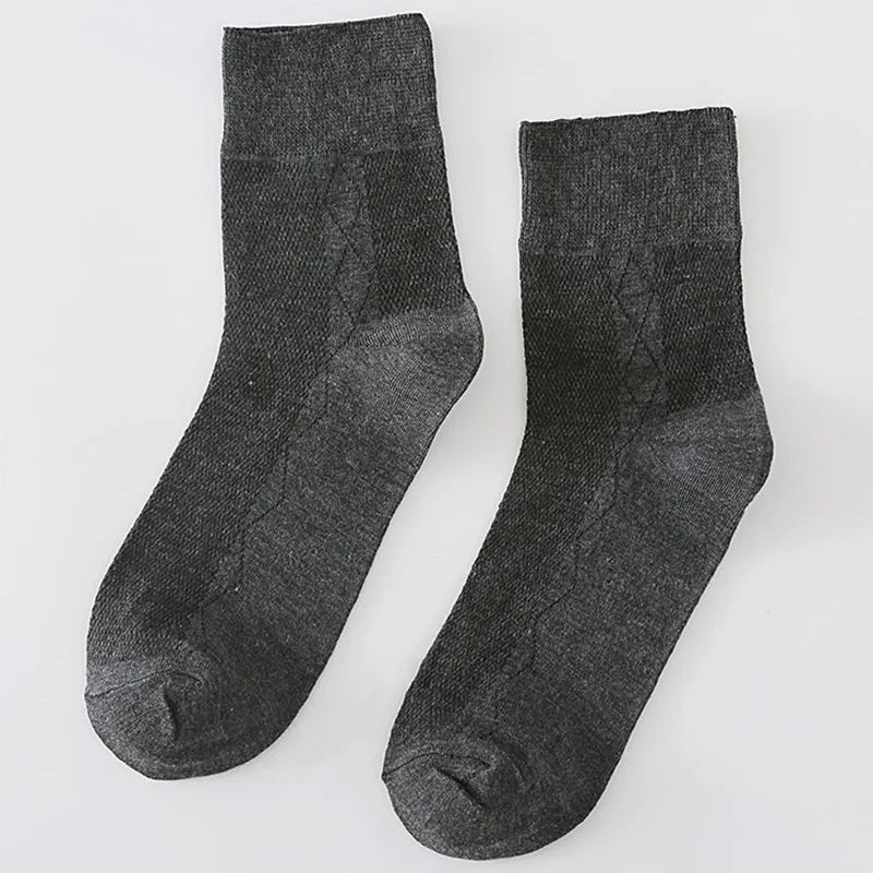 Women's 5 Pairs Quality Cotton Diabetic Middle Socks Comfortable Loose Mouth  Plus Size48,49,50 Older Men's Diabetic Socks Meias