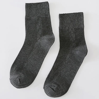 Women's 5 Pairs Quality Cotton Diabetic Middle Socks Comfortable Loose Mouth  Plus Size48,49,50 Older Men's Diabetic Socks Meias