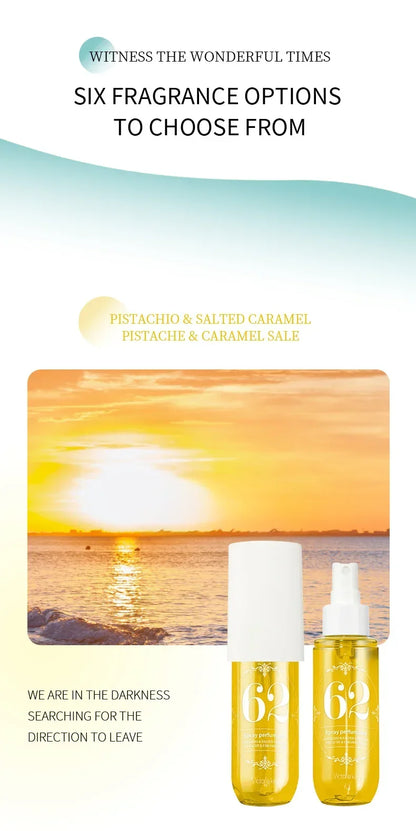 Body fragrance spray Fresh air Scent Long Fruity Non-irritating Portable Liquid Perfume Moisturizes Skin For Men And Women 90ml