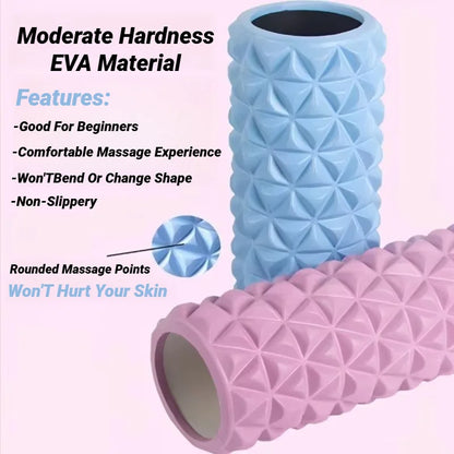 3D Diamond Foam EVA Massage Roller Hollow Yoga Column Fitness Equipment For Muscle Physiotherapy And Sports Rehabilitation Rolle