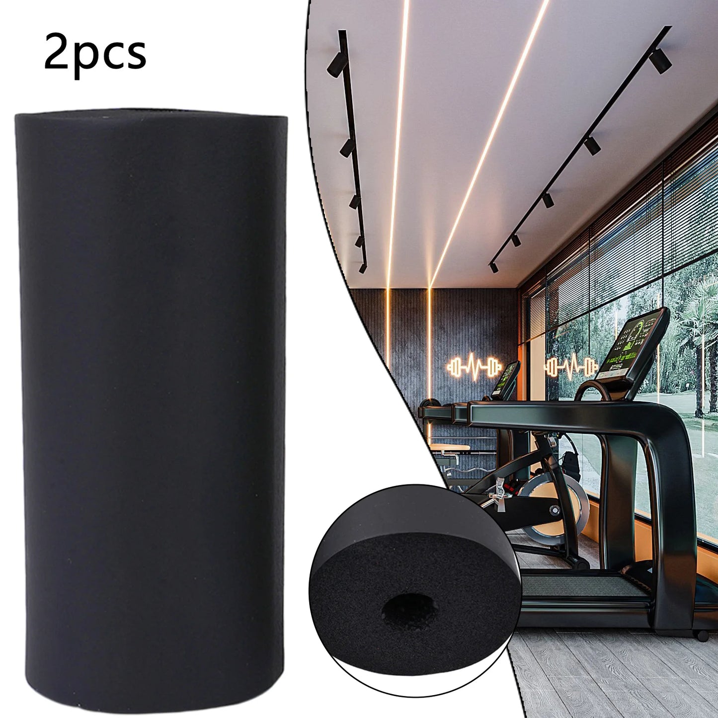 2PCS Foot  Foam For Pads Rollers Replacement  For Leg Extension For Weight  Bench For Gym Exercise  Machines Foot Foam Pads