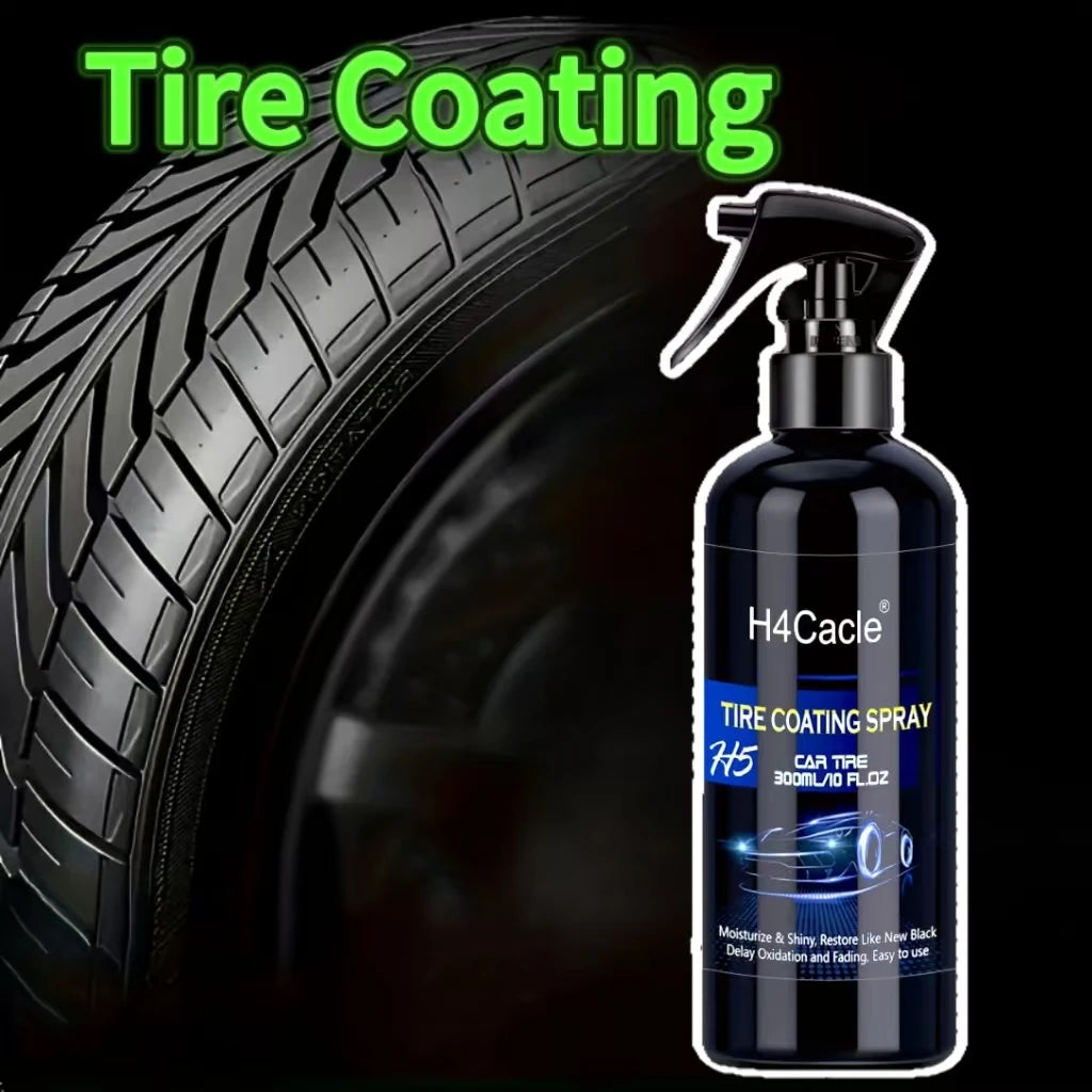 Car Coating Black Wet Look Tire Polisher Shine Dressing -Automotive Clear Coat Tire Dressing Spray Wet Tire Look Tire Glioss