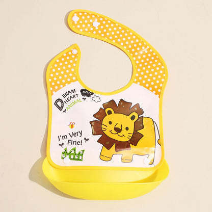 Baby food bib Baby waterproof bib three-dimensional detachable food food pocket Child child saliva pocket