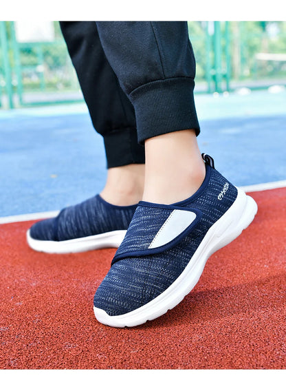 Diabetic Shoes for Men Wide Width Walking Shoes Slip-On Orthopedic Shoes for Swollen Feet Foot Pain Relief Cushion Sneakers