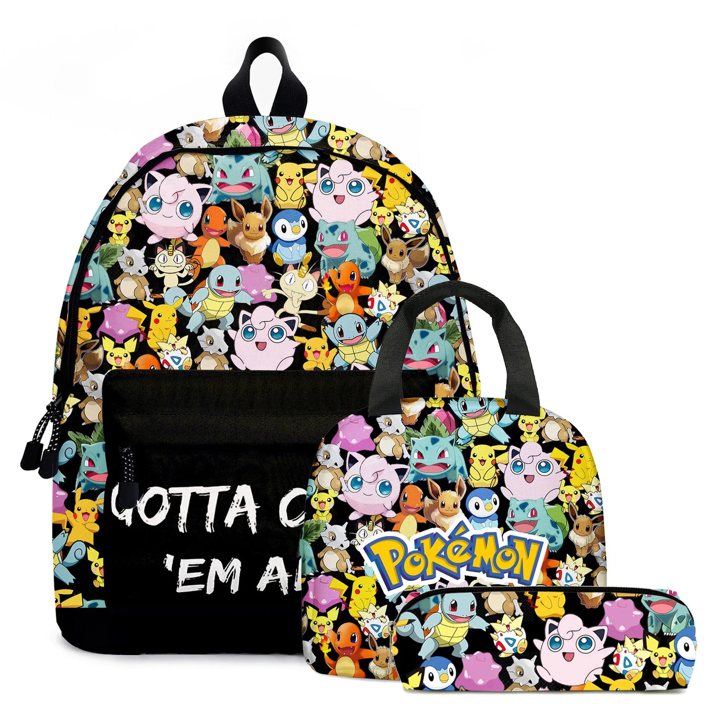 Pokemon Pikachu School Bags Backpacks Anime Kids Bags Kawaii Big Capacity Travel Bag Teenagers Schoolbag Girls Boys Rucksacks